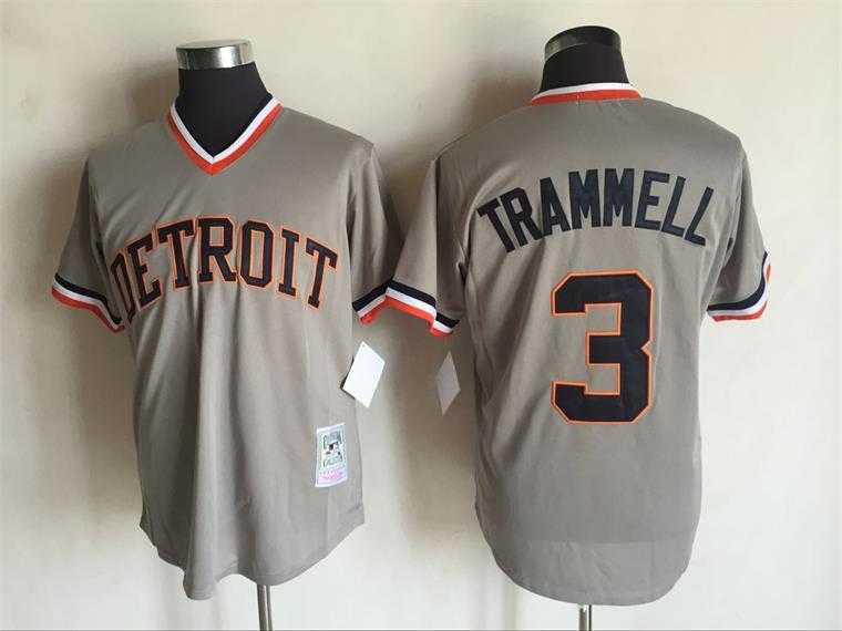 Detroit Tigers #3 Alan Trammell Gray Mitchell And Ness Throwback Pullover Stitched Jersey,We sell and wholesale Detroit Tigers #3 Alan Trammell Gray Mitchell And Ness Throwback Pullover Stitched Jersey on line form chian!